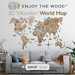 Enjoy the Wood - Breathtaking and Inspiring Wooden World Map