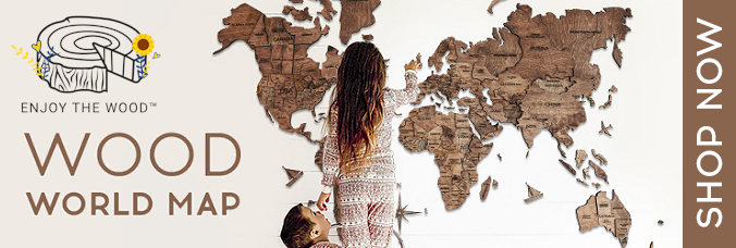 Enjoy the Wood - Breathtaking and Inspiring Wooden World Map
